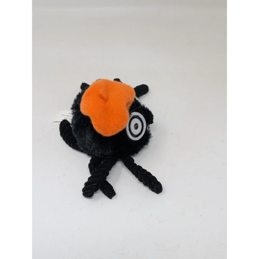 Hallmark Halloween Zip-a-Long Spider Plush Toy Orange French Beret‎  Cute VTG